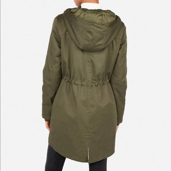 NEW without tag EXPRESS Zip-Out Faux Fur Lined Anorak - Picture 3 of 4